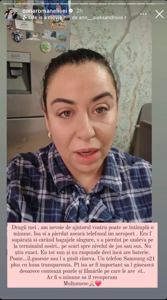 Apelul făcut de Oana Roman după ce ea și fiica ei s-au întors din Laponia. „Dragii mei, am nevoie de ajutorul vostru. Nu a venit nimeni să ne ia”