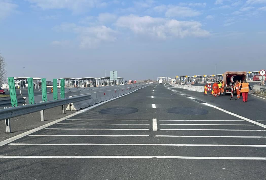 S-a modificat circulația pe autostrada A1, la fosta frontieră Nădlac: „Flux de trafic continuu”