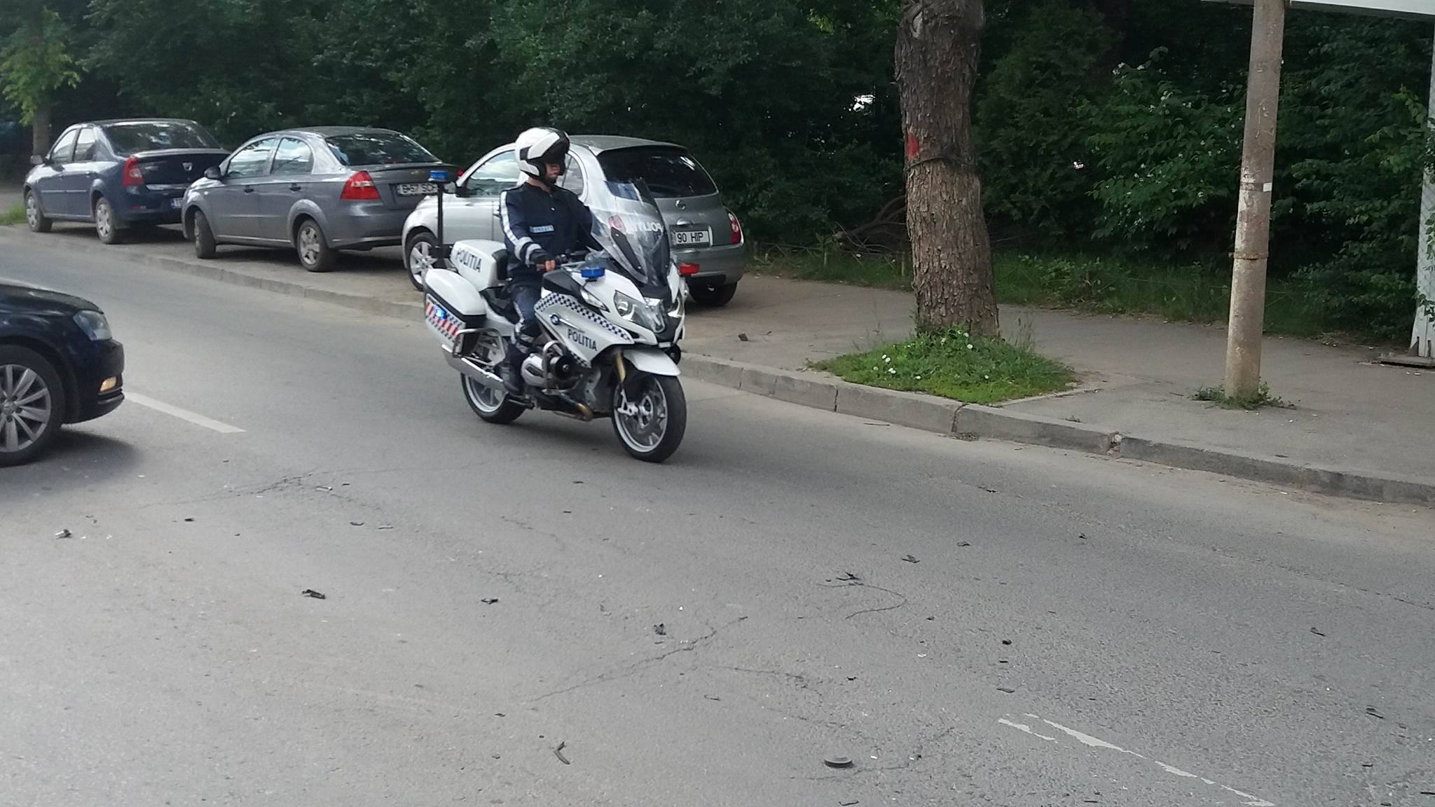 Accident în nordul Capitalei. Se circulă pe un singur fir în zona Pipera / FOTO