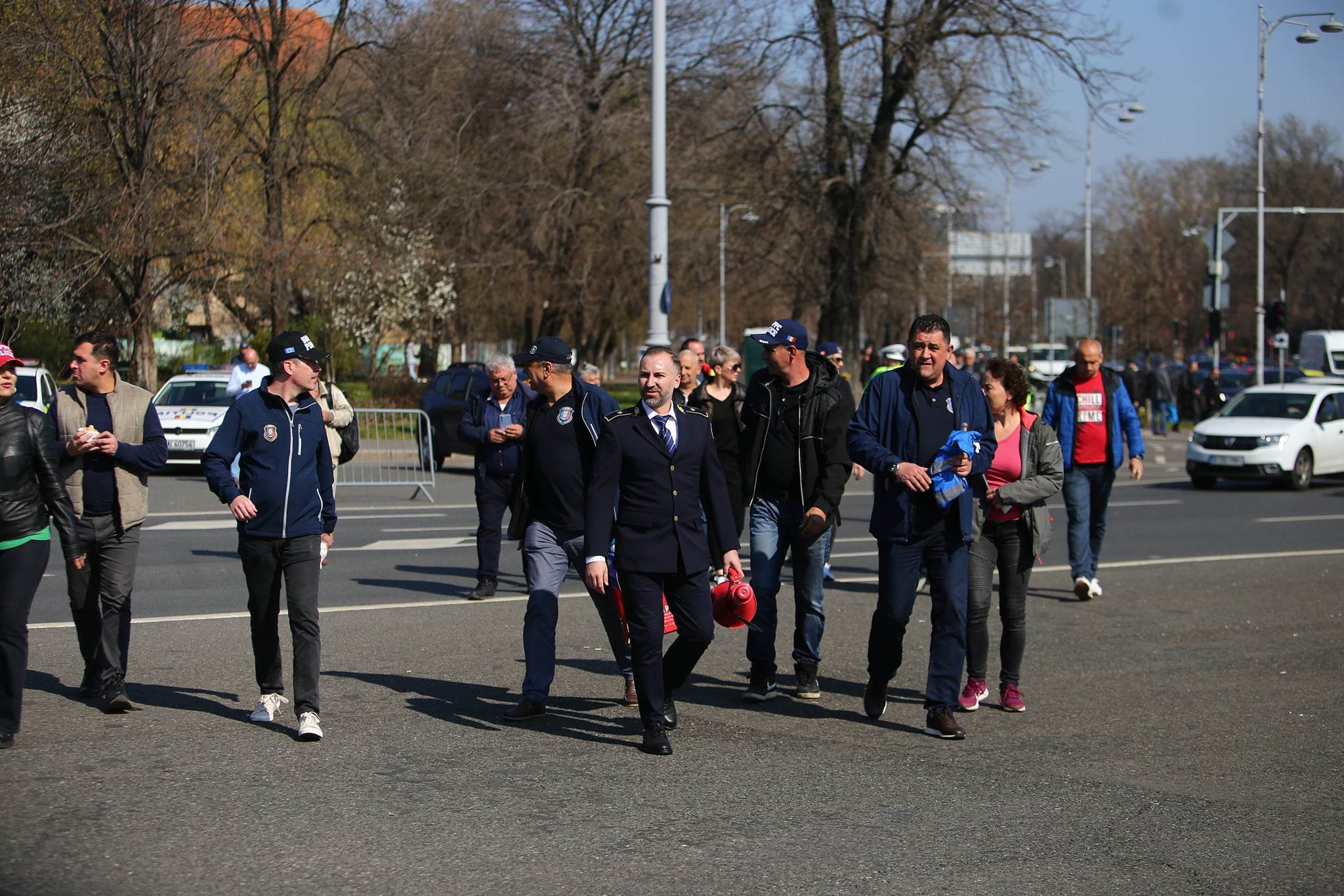 Protest al polițiștilor în fața Guvernului. Au cerut excluderea rezerviștilor din PNRR şi din pensiile speciale