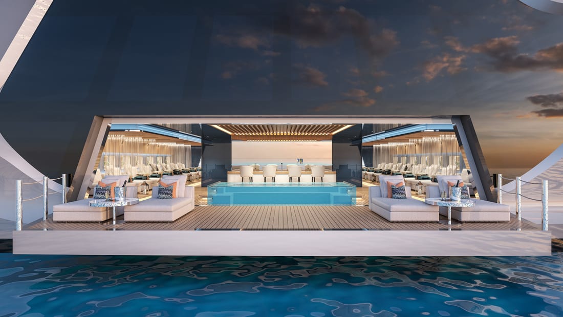 Cum arată iahtul de lux inspirat de un diamant Cartier, care are la bord o cascadă, cinema și heliport
