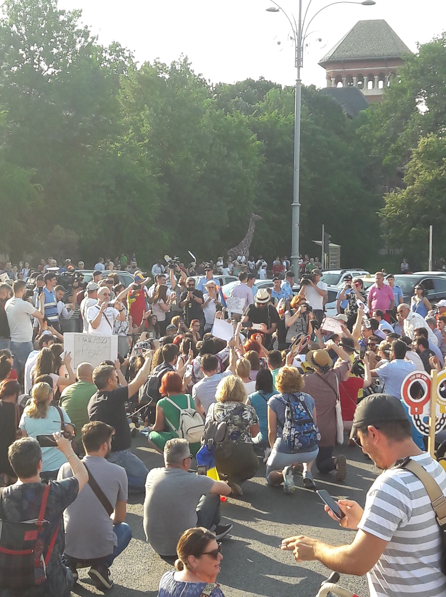 UPDATE. Protest în Piața Victoriei față de adoptarea CPP. Oameni amendați și îmbrânceli cu jandarmii (Foto&Video)