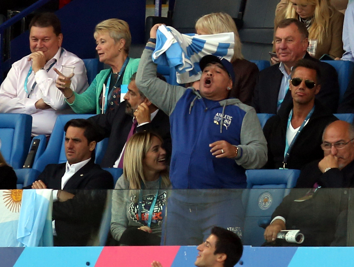 Maradona s-a manifestat ca un ultras la Cupa Mondială de rugby!