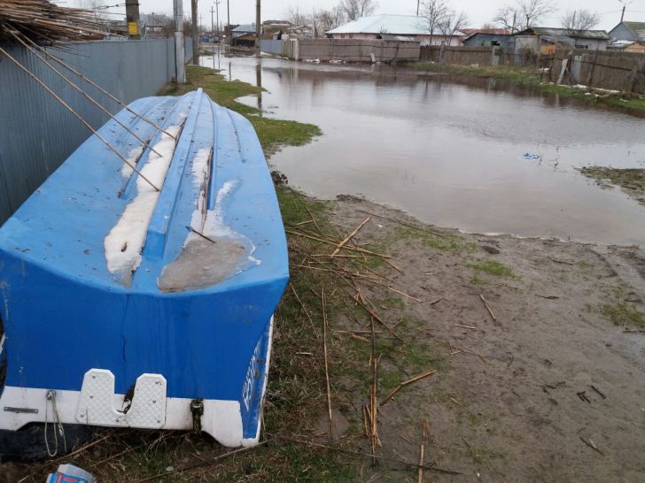 Inundații în Sulina. Dunărea s-a revărsat într-un cartier de locuințe / FOTO&VIDEO