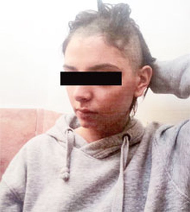 Şi-a bătut fiica şi a tuns-o cu un cuţit ca să o facă de râs la şcoală! GALERIE FOTO