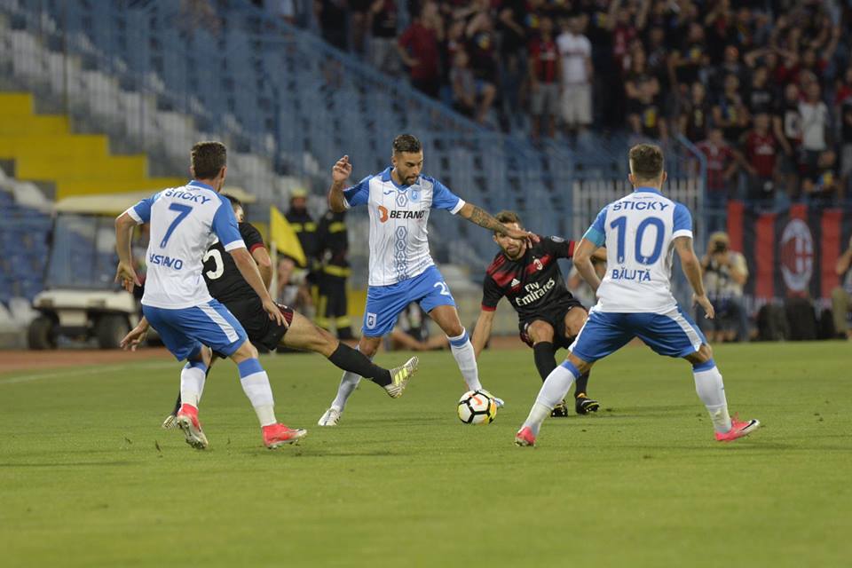 LIVETEXT. CSU Craiova - AC Milan, Liga Europa, turul 3 preliminar. 0-1 la Severin. Oltenii au pierdut italienește. ”Diavolii”, posesie 66,6% / GALERIE FOTO&VIDEO