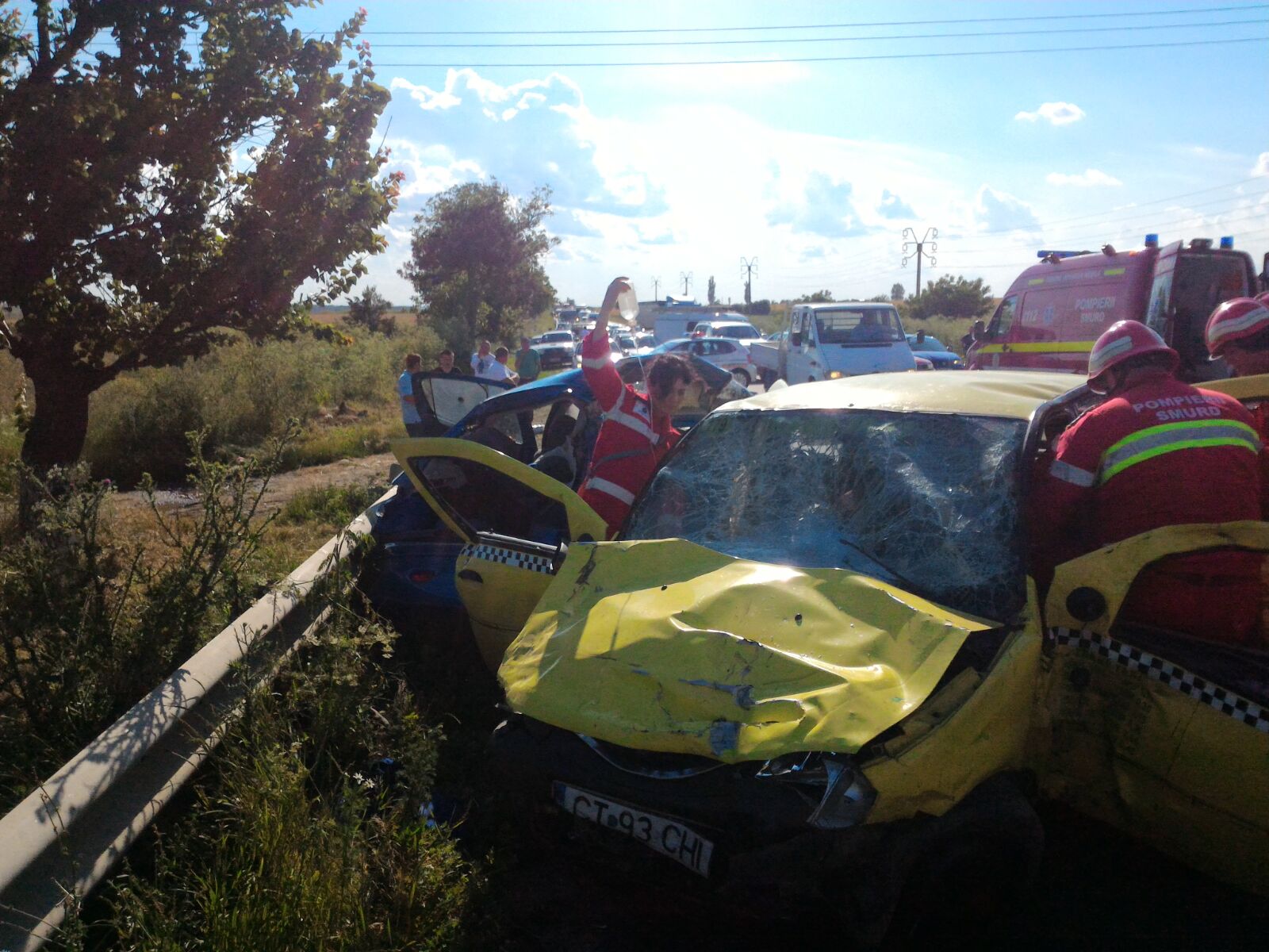 Accident soldat cu un mort și trei răniți în Constanța FOTO