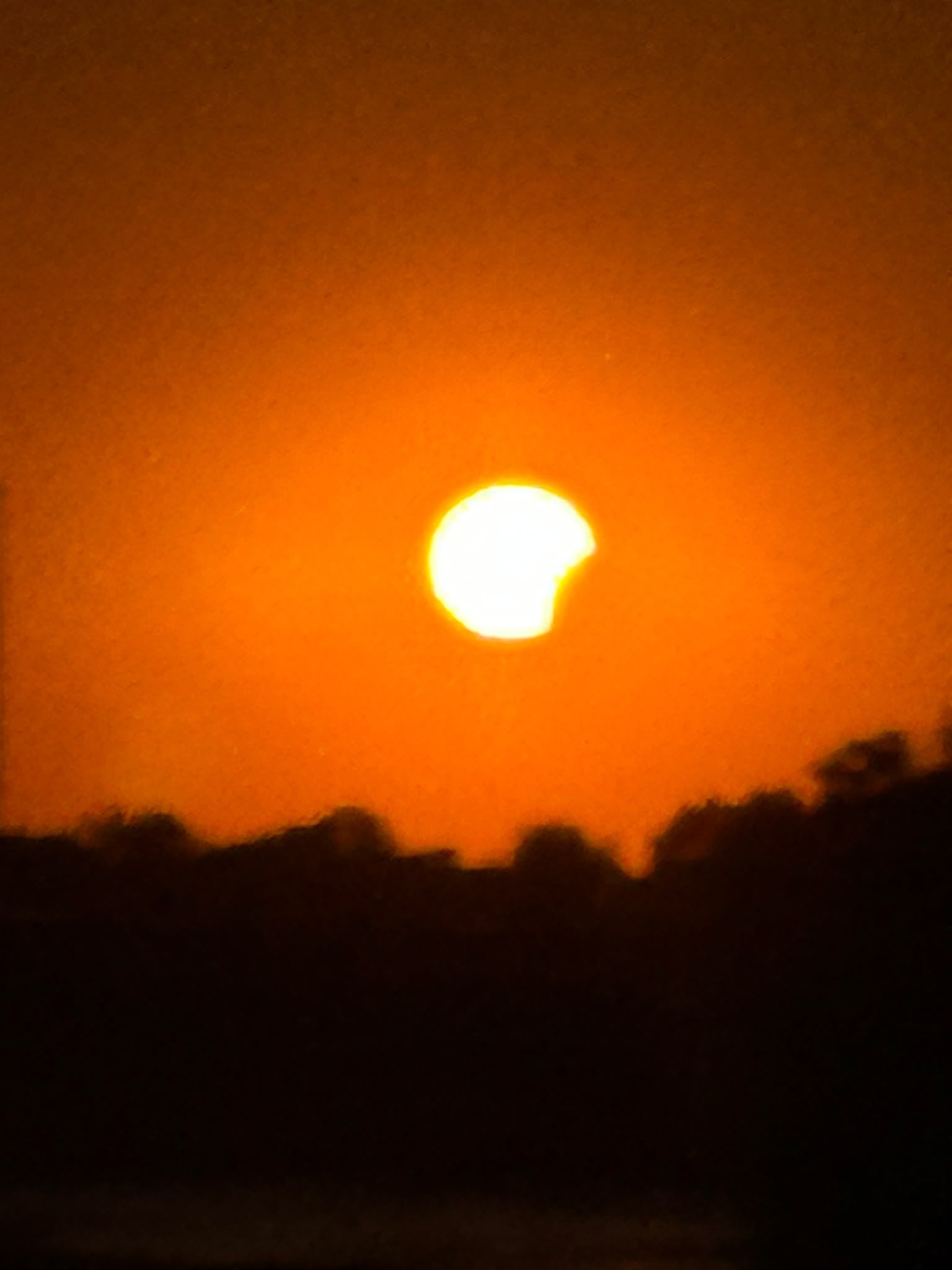 Cum s-a văzut eclipsa de Soare din România. Imagini spectaculoase din nord-vestul țării