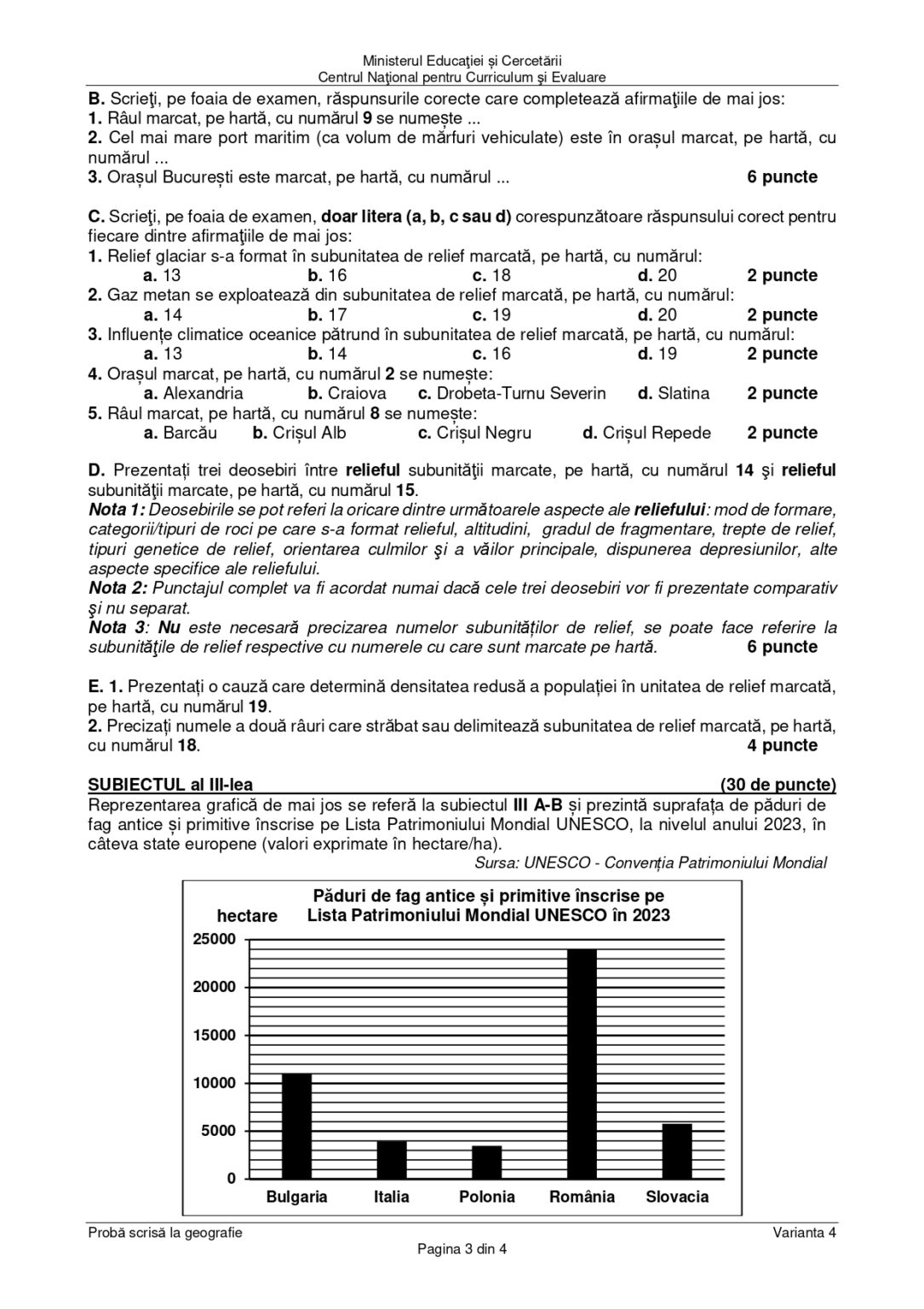Proba la alegere a profilului la Bac 2025, sesiunea de toamnă. Subiectele la proba la alegere