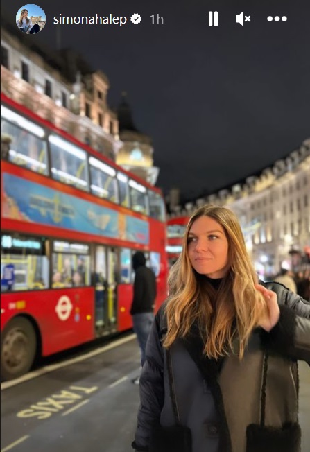 Simona Halep petrece Crăciunul în Anglia. Cum s-a pozat jucătoarea de tenis pe străzile din Londra
