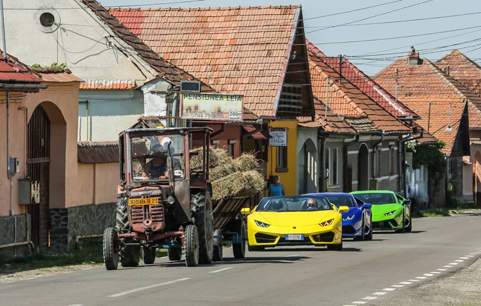 Reclamă pentru Lamborghini Huracan, filmată pe Transfăgărășan. Imagini inedite cu supercarurile pe cel mai spectaculos drum din România