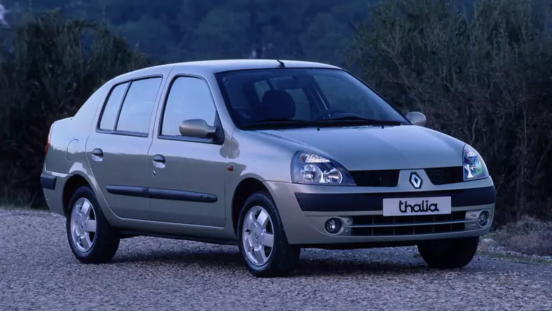 Renault Thalia I (1999 - 2008) Sedan Thalia 1.2 16V Access wersja 4-drzwiowa, Benzynowy, Manualna skrzynia biegów, 1149cm3 - 75KM, 805kg