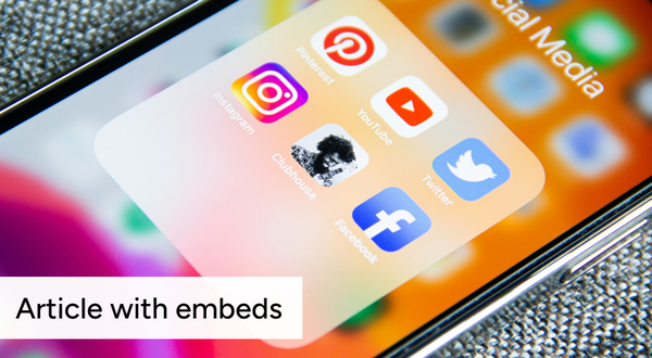 Article with embeds - demo