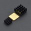 Raspberry PI Zestaw radiatorów do z taśmą termoprzewodzącą - 3x czarne grawerowane DFR-11459