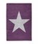Lorena Canals Dywan wełniany Wool Star Berengena Star Gris Claro/Light Grey 140x200 fioletowy z gwiazdą WS-BLG