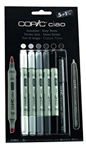 Copic copic Ciao zestaw 5 + 1 odcienie szarości 22075554 multiliner Fineliner CZ22075554