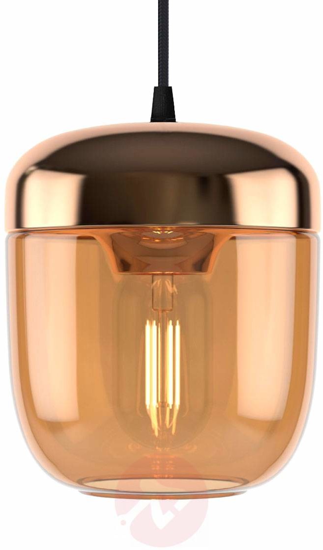 UMAGE UMAGE Acorn lampa wisząca 3-pkt. bursztyn mosiądz