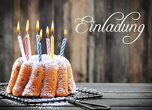 Perleberg Zaproszenie - ciasto ze świecami poprzecznie - 10,5 x 14,5 cm 7440015-2