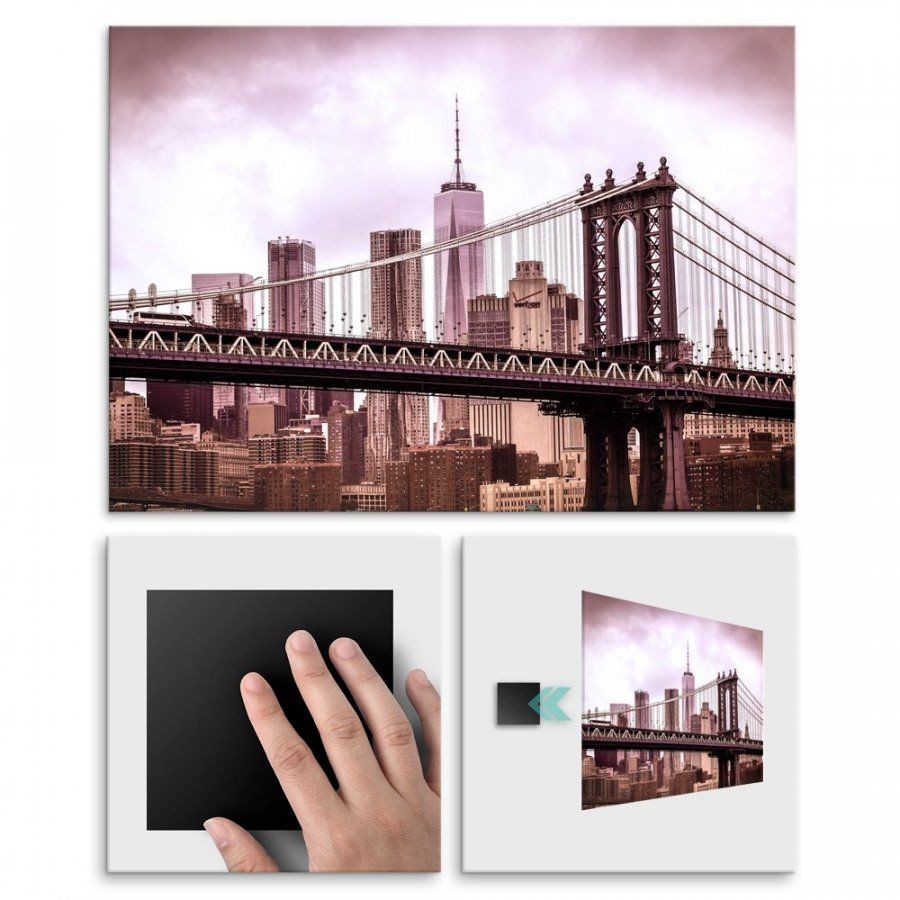Pix4home Plakat metalowy Manhattan Bridge L POS-L-00457