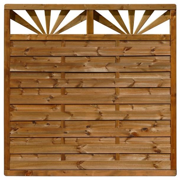 WERTH-HOLZ Płot szczelny z dekorem SUNSET 179x180 cm WERTH-HOLZ