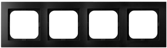 Ospel Ramka poczwórna As czarna R-4G/33