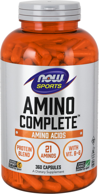 Now Foods SPORT Amino Complete (Aminokwasy + Białko) 360 kapsułek