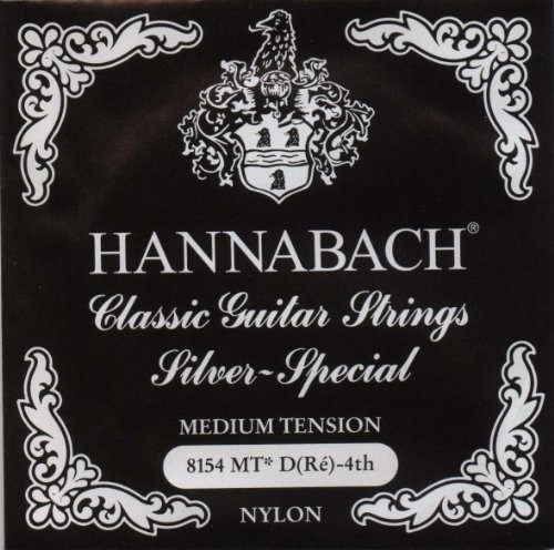 Hannabach Klassik gitar gitary Serie 815 Medium Tension Silver Special D4 8154MT BLACK