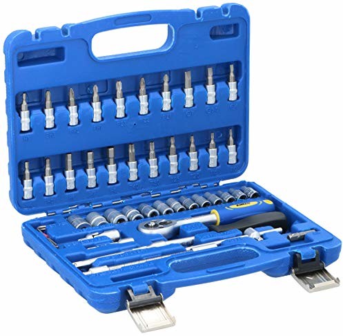 Kinzo Kinzo Zestaw narzędzi - klucz nasadowy - bity - grzechotka - 46-częściowy - CRV