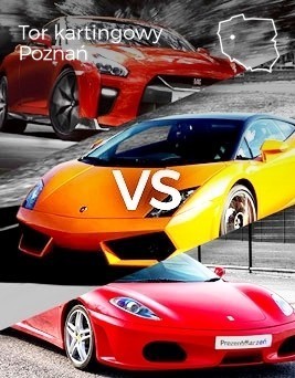 Jazda Lamborghini vs Ferrari vs Nissan  Tor kartingowy Poznań P0001208