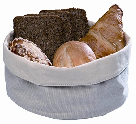 APS torba na chleb ok. średnica 20 cm, wys.: 9 cm, bawełna, Sand/biały GF192