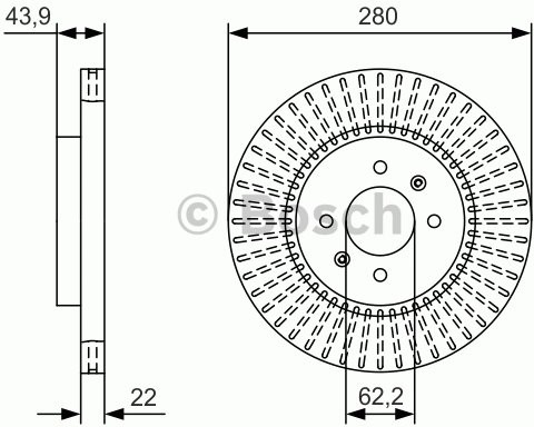 BOSCH Tarcza hamulcowa 0 986 479 B05