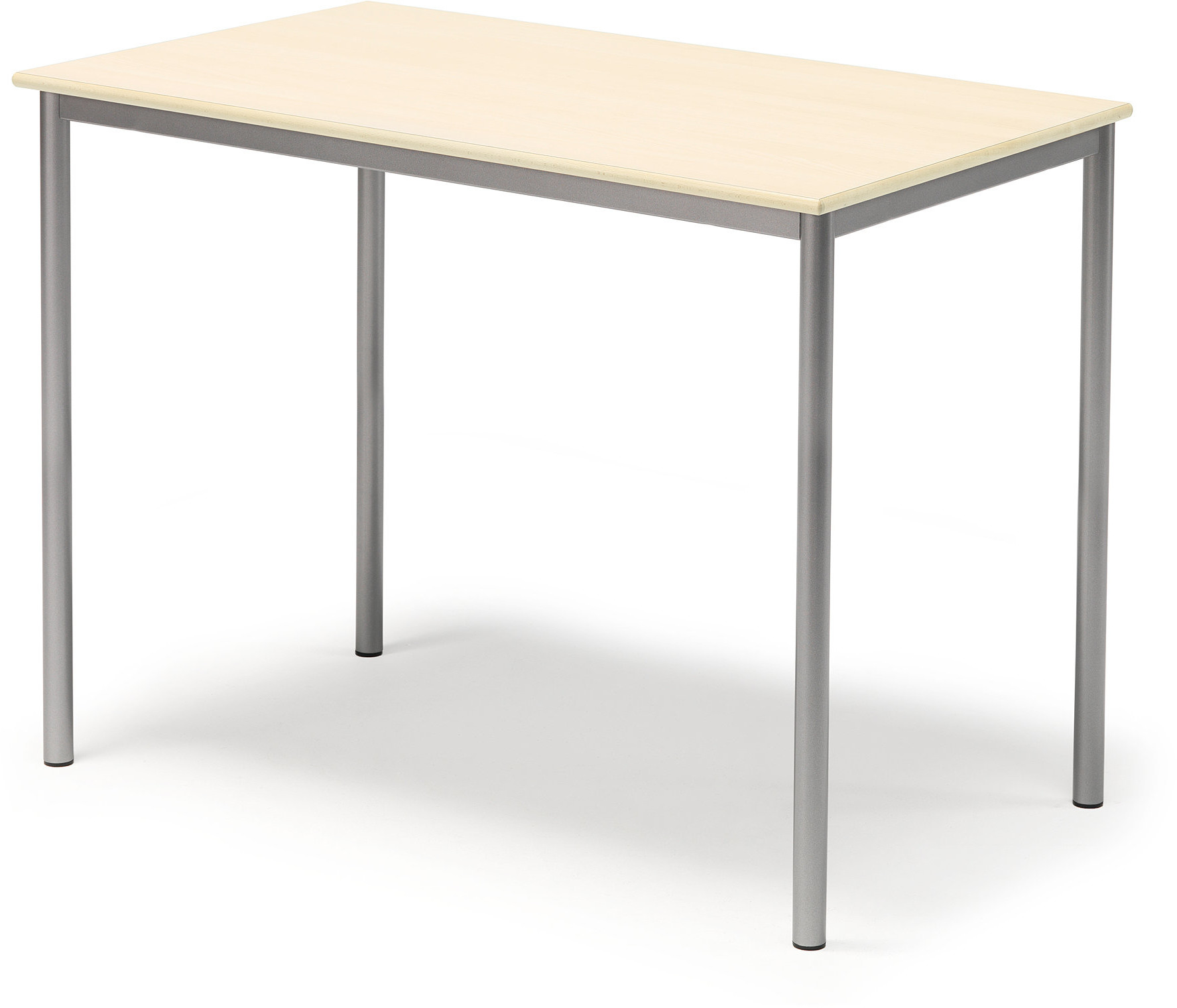AJ Produkty Stół Bors, 1200x700x900 mm, rama srebrna, dźwiękochłonny HPL, brzoza