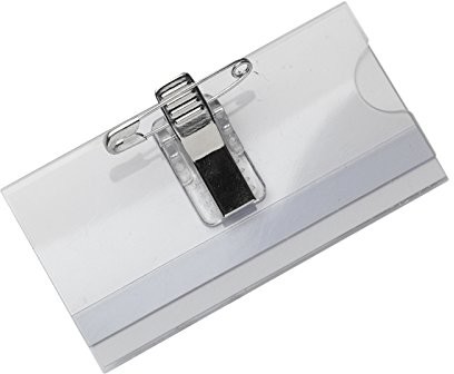 HF2 tabliczki imienne 75 x 40 mm z zaczepem i igłą, 24 sztuki 121260