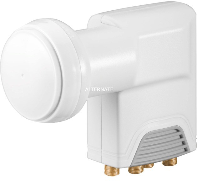 Goobay SAT Universal Quattro 0.1dB konwerter LNB 10,6 - 12,75 GHz Biały