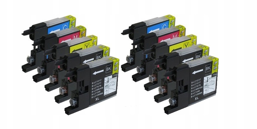 10x Tusze Do Drukarki Brother LC1240 DCP-J525W