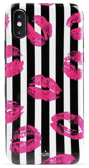 PURO Glam Miami Stripes - Etui iPhone Xs / X (Kiss) IPCXCMIAMIS1BLK