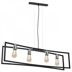 Luminex Tunja 1762 lampa wisząca zwis 4x60W E27 czarna/srebrna