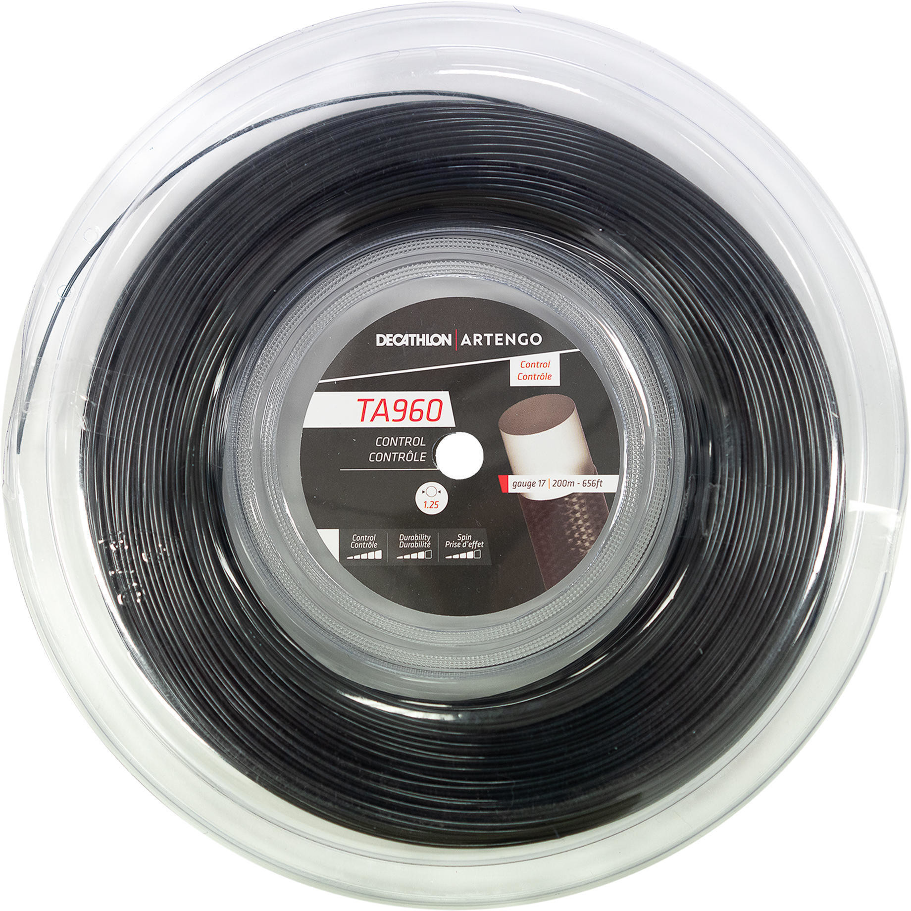 ARTENGO Naciąg tenisowy jednordzeniowy TA 960 Control struna 1,25 mm 200 m Unisex