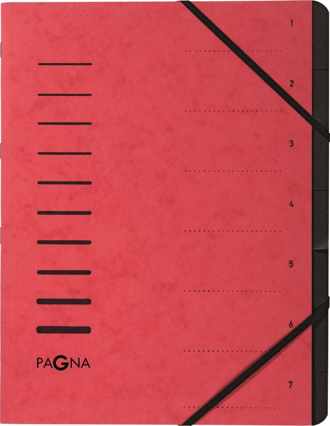 Pagna Teczka 7 Fächer 1-7 rot 40058-01