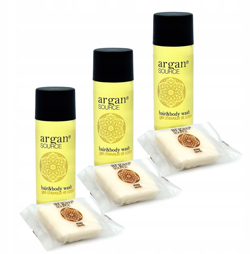 Kosmetyki Hotelowe Argan szampon 100s + mydło 100s