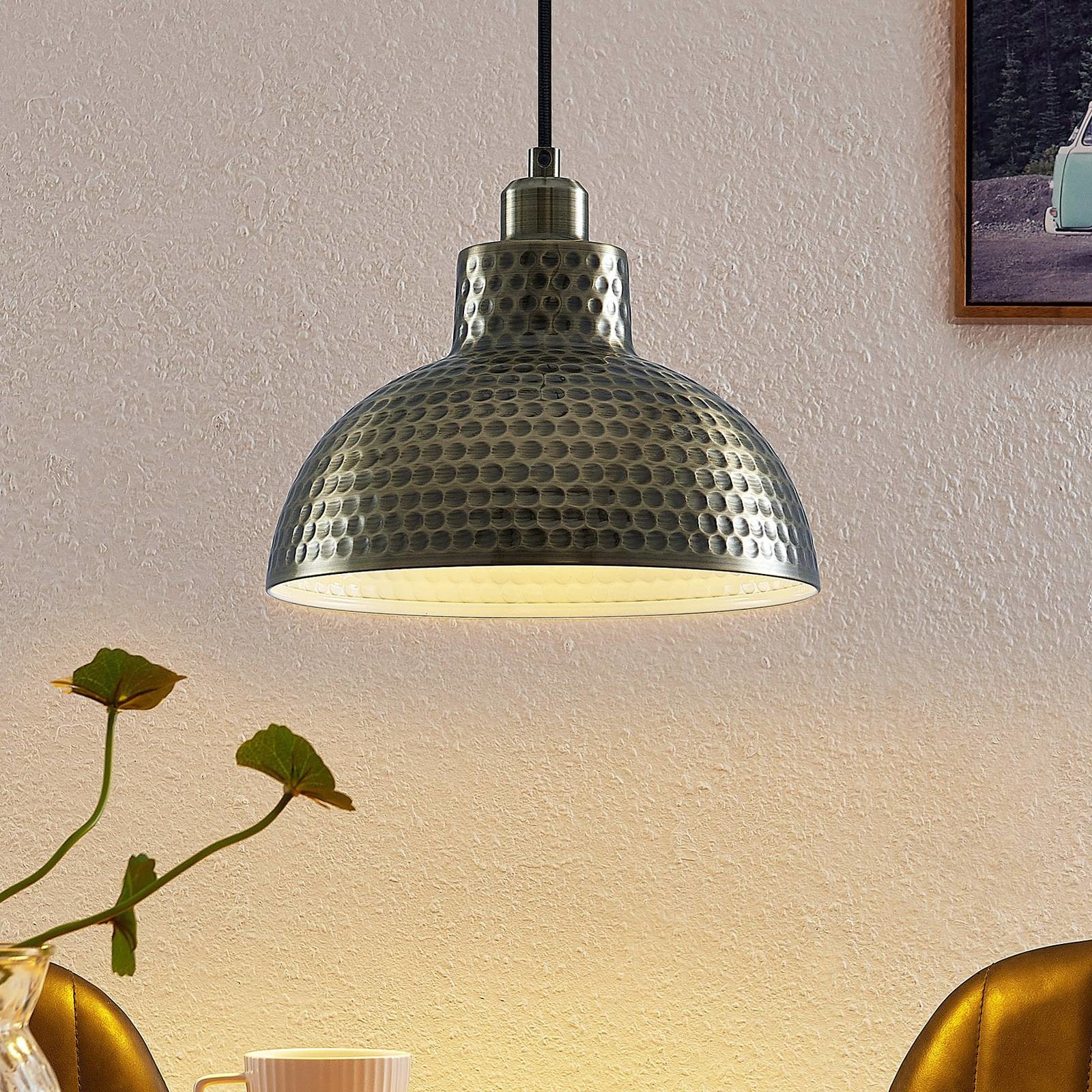 Lindby Zelotta lampa wisząca 1-pkt., stary mosiądz