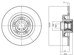 Delphi Tarcza hamulcowa BG9023RS