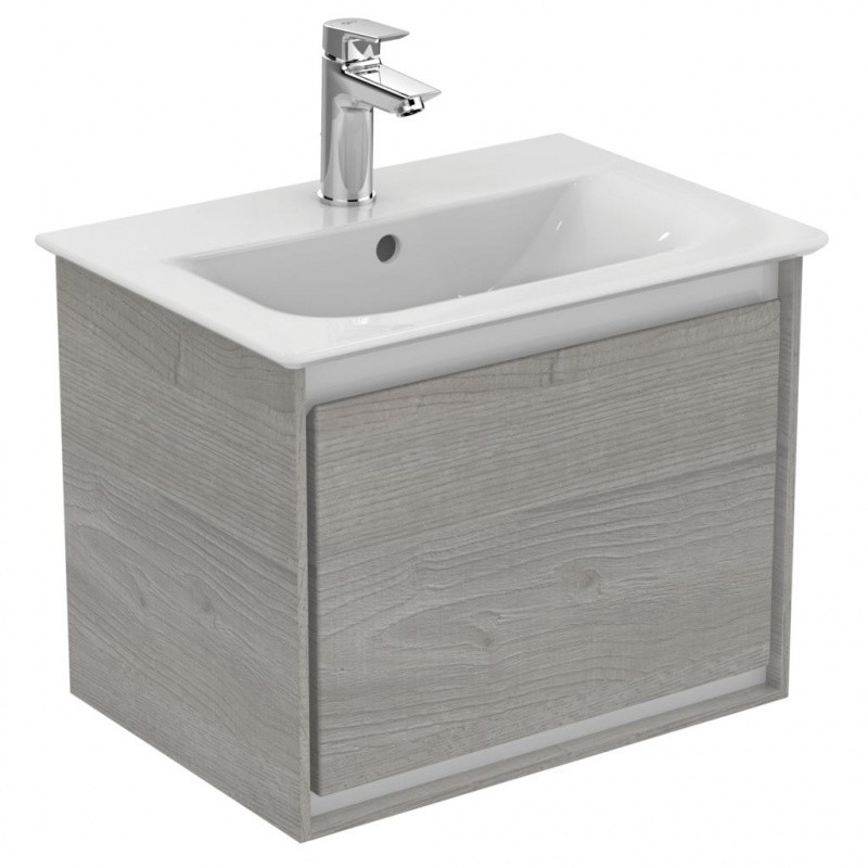 Ideal Standard Connect Air Szafka pod umywalkę 50x36x40 cm jasnoszare drewno/biała mat E0817PS