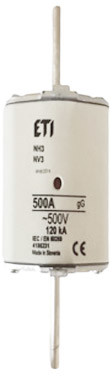 ETI Polam ETI Wkładka topikowa przemysłowa zwłoczna KOMBI NH3C gG 355A/500V WT-3C/GG 355A K
