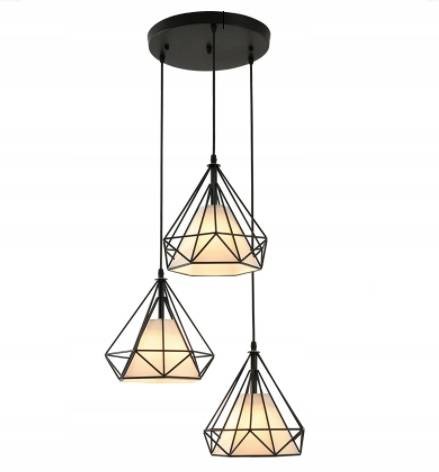 Decorativi Lampa loftowa Diament okrągłe mocowanie świetna do salonu 3xE27 500 Decorativi 500