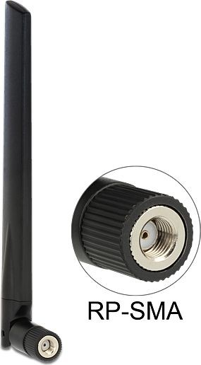 Delock Antena WL-Antenne RP-SMA 3-5dBi Kippgelenk schwarz 88898