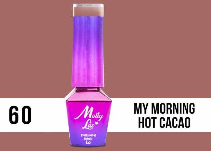 Molly Lac Lakier Hybrydowy MollyLac - Delicate Woman - My Morning Hot Cacao 5ml nr.60