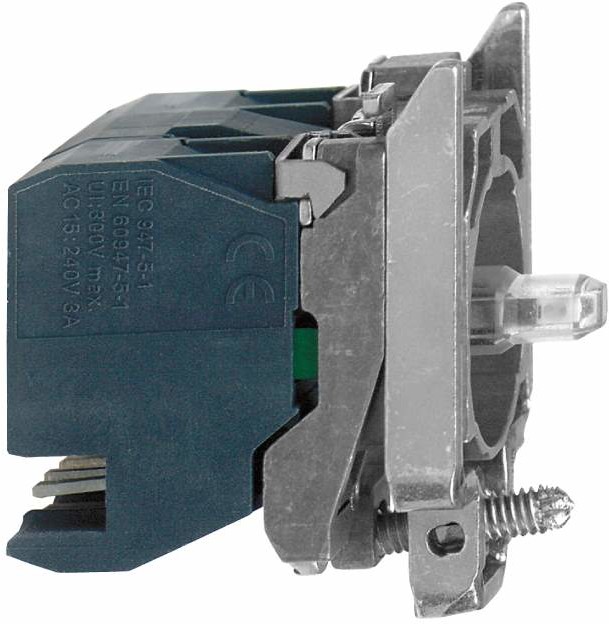 SCHNEIDER Korpus-przycisku-z-elementem-świetlnym-zielony-LED-24V-2NO-metalowy ZB4BW0B334
