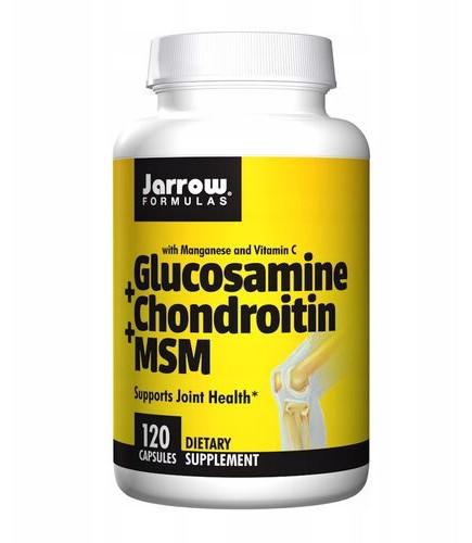 Jarrow Formulas Glucosamine + Chondroitin + MSM - Wsparcie stawów - 120 kapsułek