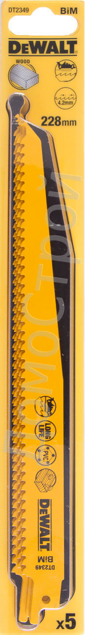 DeWALT komplet 5 szt. brzeszczotów bagnetowych do drewna, 228mm, DeWALT [DT2349] DT2349-QZ